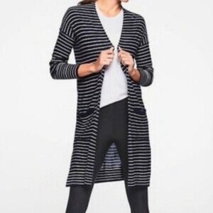 NWT Athleta Retreat Wrap Open Front Cardigan Striped